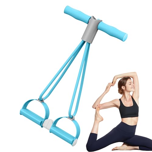 Fitness Stretch Ropes - Ankle Pedal Puller, Training Tubes | Quad Resistance Bands, Elastic Tension Device During Slimming Workouts While Strengthening Abdomen, Legs, Arms with Portable & Lightweight