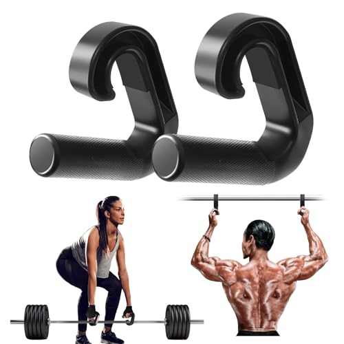 Neutral Grip Pull Up Handles - Heavy Duty Multi-Purpose Handles for Pull Ups & Deadlifts - Ergonomic Workout Handles & Exercise Machine Attachments with Premium Grips - style: 90°hook handle