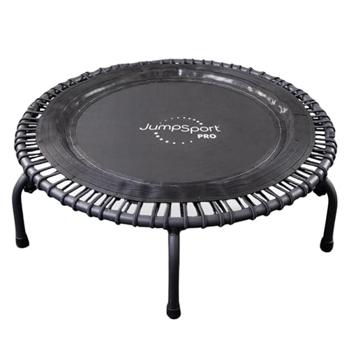 JumpSport 44" PRO Fitness Trampoline Model 530, Professional Rebounder, Adjustable Bounce, Elastic Cord System, 3-Piece Frame, Large Jump Surface, Low-Impact Cardio & Strength Training, 325lb Capacity
