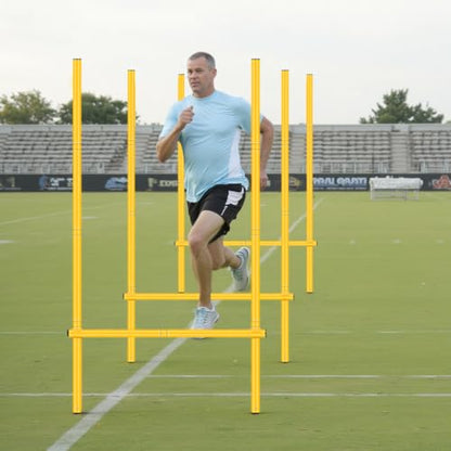 Agility Training Set: 3 Adjustable Speed Hurdles, 6 Agility Poles, 1 Agility Ladder, 12 Soccer Cones & Jump Rope, Multi-Function Soccer Training Equipment for Athletes, Amateurs, Youth