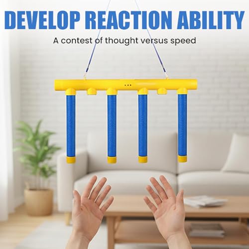 Reflex Game – Hand Eye Coordination Interactive Toys with Falling Sticks Challenge, Boosting Focus and Reaction Benefits, Perfect for Kids, Family, Boys, Girls, Home, School, Indoor or Outdoor Play