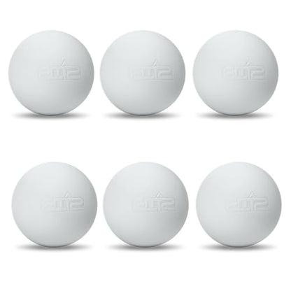 EM^2 EM2 Lacrosse Ball Set of 6 - Multi-Purpose Lacrosse Balls for Massage, Sport & Pet Play - Durable, Long Lasting and No Smell