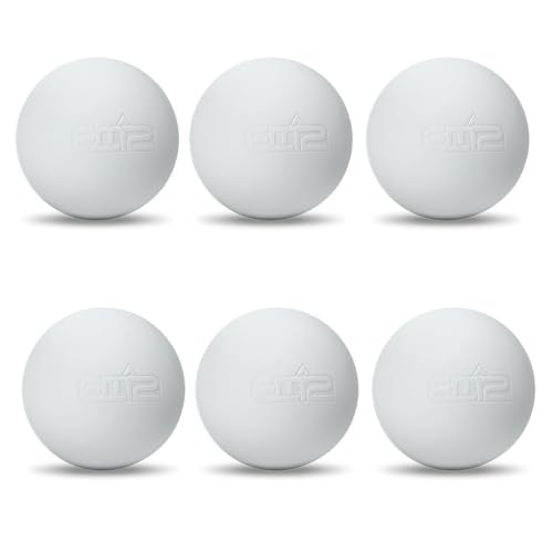 EM^2 EM2 Lacrosse Ball Set of 6 - Multi-Purpose Lacrosse Balls for Massage, Sport & Pet Play - Durable, Long Lasting and No Smell