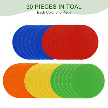 PATIKIL 9 Inch Spot Markers, 30Pcs Agility Dots Floor Flat Spot Markers PVC Anti-Slip Sports Dots Flat Field Cones for Soccer Football Speed Agility Training