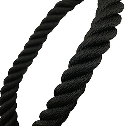 Aoneky 25ft Battle Rope, 7/8" Diameter Nylon Training Rope with Rubber Handles, for Home Gym Fitness Workout, Beginner & Youth Exercise Equipment