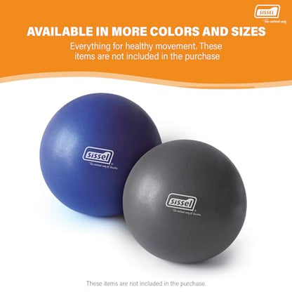 SISSEL Pilates Soft Ball Gray | 8.5 in | Phthalate- & Latex-Free PVC | for Deep Relaxation & Muscle Strengthening | 340 lbs Capacity | Includes Exercise Guide - color: Grey, size: 26 cm