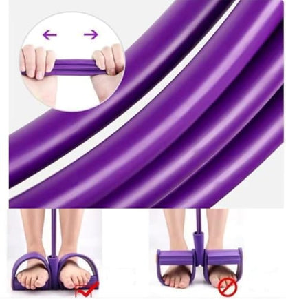 Fashion Puller Exercise,4 Tube Foot Pedal Resistance Band,Elastic Yoga Resistance Band for Women,Multifunctional Pedal ResistanceBand with Handles for Arm,Waist Training & Stretching,Fitness - color: #A