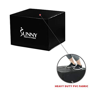 Sunny Health & Fitness Foam Plyo Box with Adjustable Heights and High Weight Capacity