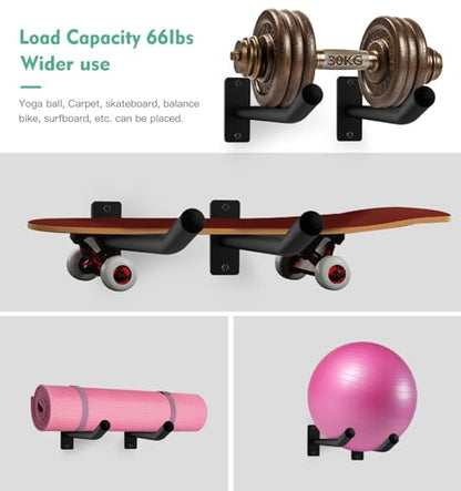 Medicine Ball Rack,Exercise Ball Holder,Wall Rack for Gym Garage Storage Yoga Ball,Suitable for Yoga Ball/Stability Ball/Barre Ball/Yoga Block/Volleyball/Basketball - color: 1 Black