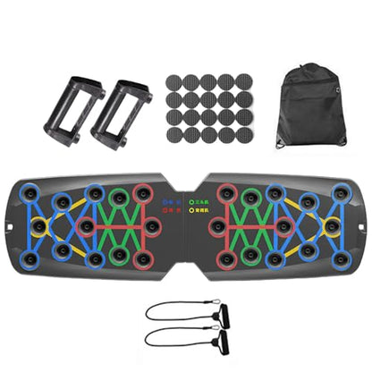 Multifunctional Push Up Boards Press Board Equipment Pushup Stands Push Boards Exercise with Resistance Band Multifunctional Fitness - color: F