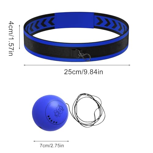 Reflex Ball Headband Multifunctional Fun Effective Reaction Training - color: Blue ball