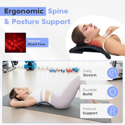 YOLLO Lower Back Stretcher 2 Pack, 4-Level Lumbar Support Board, Back Cracker