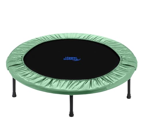 Machrus Upper Bounce 36" Mini Trampoline for Adults - Small Rebounder Trampoline with Durable Jumping Mat, Portable & Foldable
