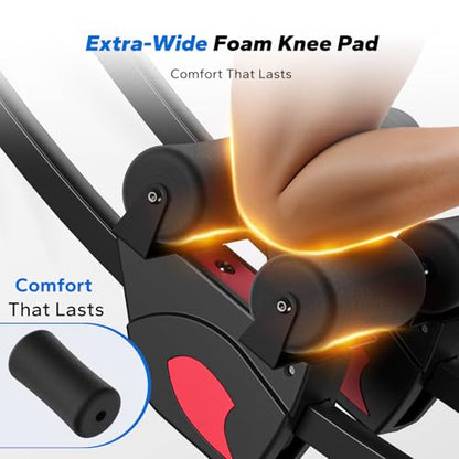 MERACH Ab Machine, Adjustable Ab Trainer Machine, AB Workout Equipment for Home Gym, Independent Dual Tracks for Mountain Climber, Foldable for Home Exercise, Load Capacity 440 LBS