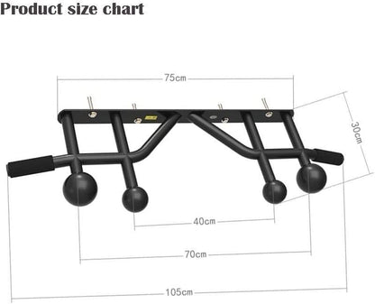 Multifunctional Wall Mounted Pull Up Bar/Chin Up Bar, Multi-Handle Position, Home Gym Upper Body Strength Training Equipment Max Weight 660 Lbs
