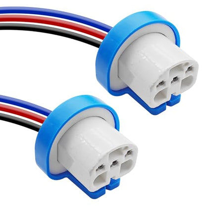 2PCS Wiring Harness, Wiring Harness Extension Socket Adapter, 9004 HB1 HB5 Head Light Harness Bulb Socket, Universal High Tempreture Resistant Socket Car Accessories for Truck Boat