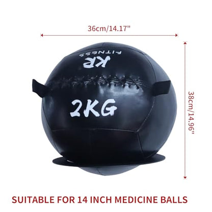 Medicine Ball Rack Exercise Ball Holder Wall Mount, Medicine Ball Storage, 8.8 Inch Inside Diameter Exercise Ball Storage for Gym Exercise Sports Garage Home Commercial Accessory (3pcs)