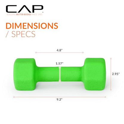 CAP Barbell Neoprene Dumbbell Weights Pairs & Sets | Color Series - style: 8 lb Pair