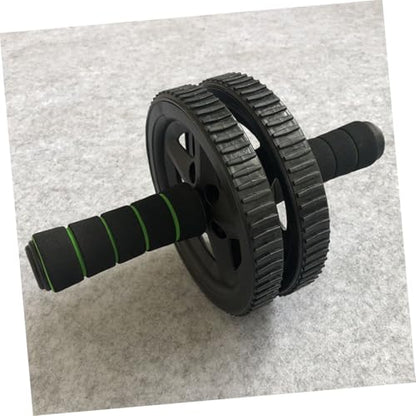 DECHOUS Dual Wheel Ab Roller with Non-slip Sponge Handles Core Strength Exercise Roller for Home Gym Fitness Abdominal and Arm Workout Equipment Black