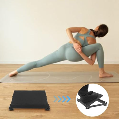 Adjustable Slant Board Calf Stretcher with 5 Angles & Non-Slip Surface, 440lbs Capacity Foldable Ankle Balance Boards for Fitness, Rehab, Athletes, Home Gym