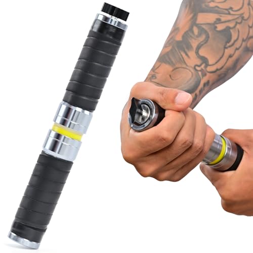 Grip Strength Trainer, Adjustable Resistance for Hand, Wrist & Forearm Strengthener with All-Metal Build, Portable Wrist Roller Exercise Equipment for Home Gym