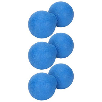 Emoshayoga Yoga Ball 3pcs Yoga Training Massage Ball Pilates Peanut Fitness Ball for Shoulders for Home Use (Blue)