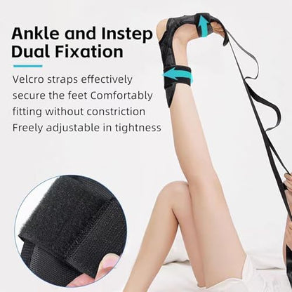 Yoga Straps For Stretching, Adjustable Ankle Foot Stretch Strap With Loops, Multi Loop Yoga Belt For Men Women