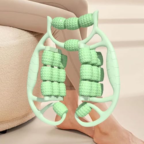 Leg Massage Roller with 24 Wheels for Muscle Relief and Recovery, Green
