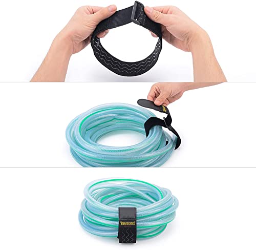 Trilancer Elastic Cinch Straps with Anti-Slip Strips, 3 Size Combo(5-Pack) Heavy Duty Hook and Loop Storage Straps for Extension Cords, Cables, Ropes, Hoses, Bike, RV, Pant Garters,Garage Organization - size: 3 size combo(12"+18"+24")