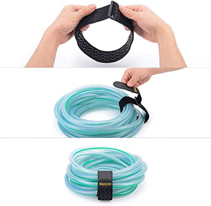 Trilancer Elastic Cinch Straps with Anti-Slip Strips, 3 Size Combo(5-Pack) Heavy Duty Hook and Loop Storage Straps for Extension Cords, Cables, Ropes, Hoses, Bike, RV, Pant Garters,Garage Organization - size: 3 size combo(12"+18"+24")