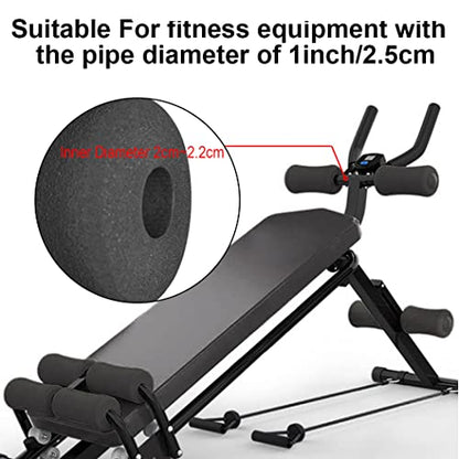 Foam Foot Pads Rollers Two Pair for Home Gym Exercise Machines Equipments Replacements with 1 Inch(2.5cm) Rod (Foam 5.12" X 2.76" Od X 0.87" Id) - color: Foam 5.12" X 2.76" Od X 0.87" Id