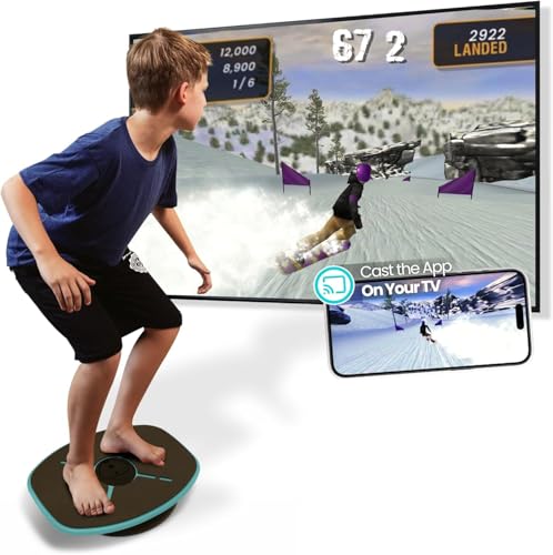 GoBalance Board - App-Enabled Balance Board. Smart Bluetooth Sensor, 12 FREE Interactive Games - Fun, Balance Training and Home Gym Workout! Boost Coordination & Strength for Teens and Adults - color: GoBalance Sport-Play
