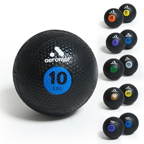 Aeromat Extreme Elite Medicine Balls for Exercise - 10" Diameter Workout Ball, Weighted Balls for Exercise, Weight Ball, Color-Coded Med Balls