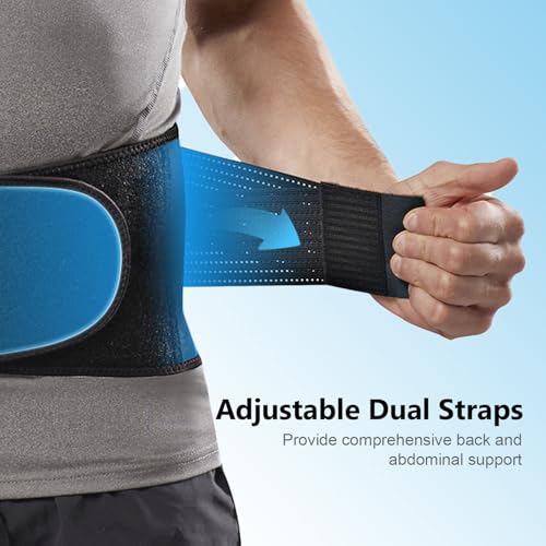 Comforband Copper-Infused Back Support Brace – Lightweight, Breathable Lumbar Belt with 6 Flexible Nylon Stays and Dual Adjustable Straps for Lower Back Pain Relief, Muscle Spasms, Strains, Arthritis, and Sciatica – Suitable for Men and Women (L/XL) - si