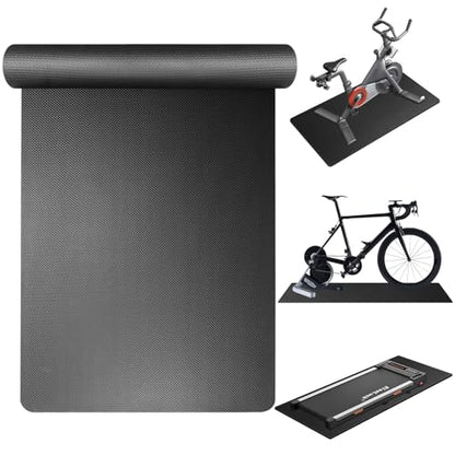 Treadmill Mat Compatible with Peloton Bike, 6mm Thick Exercise Bike Mat for Treadmill and Row Protect Hardwood Floor Carpet - size: 60"L x 30"W x 0.2"Th