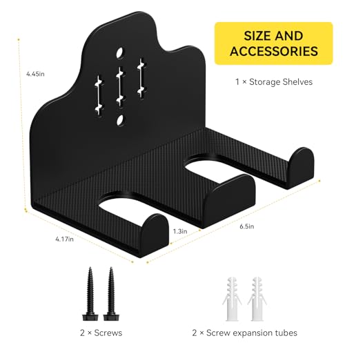 JNIHEEP Barbell Wall Holder,Olympic Barbell Hanger,Home Gym Bar Wall Rack - color: Black 2 hooks