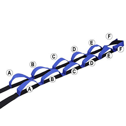 Yoga Stretching Strap with Loops，Yoga Strap Multi-Loop Strap Stretch Strap for Physical Therapy, Workout, Pilates, Dance,Yoga and Exercise