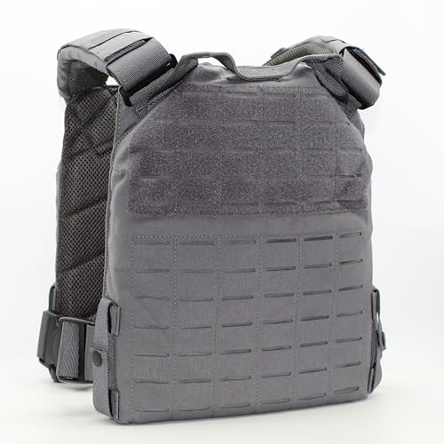 Shellback tactical Physical Fitness Training Vest – Adjustable Weighted Workout Vest for 10x12 Training Plates - color: Wolf Grey