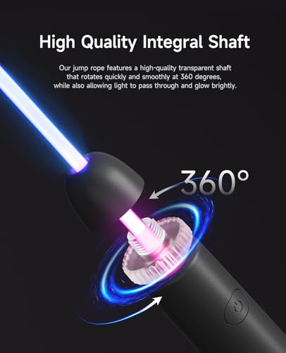 LED Light Up Jump Rope for Kids – Glow, Rechargeable, Exercise - color: Black