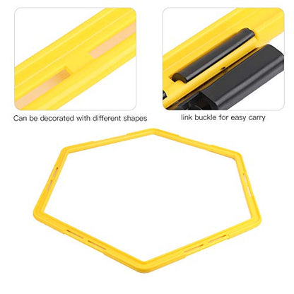 Hex Speed Rings, Workout Ladder Obstacle Rings Hexagonal Speed and Rings for Basketball Football Speed Training