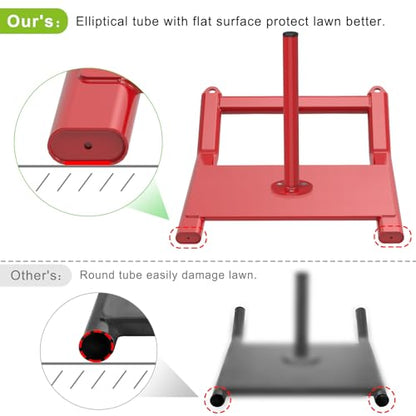Kipika Weight Sled, Workout Sled, Fitness Strength Training Sled, Speed Training Sled for Athletic Exercise, Speed Improvement, Easily Through Obstacles, Suitable for 1" & 2" Weight Plate - color: A- Red