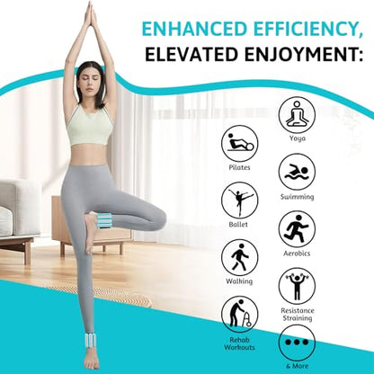 SOLY Wrist Ankle Weights for Women, Wearable Strong Arm & Leg Weights,Adjustable Wrist Weighted Bracelet for Yoga,Aerobics,Barre,Dance,Set of 2 (0.5LB Each)