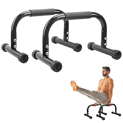 AmazeFan Parallettes Bars, Push Up Bars Strength Training For Handstands, Full Planche & Dips, Calisthenic, Gymnastic, [16.6x10x10in] Push Up Stands Handle for Floor Workouts Calisthenics Equipment