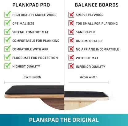 PRO Get fit Playing Games & Workouts; Plank & Balance Board with free iOS/Android App & 10 Games; Dynamic Abs & Core Fitness Training; Only 3 Minutes a Day.