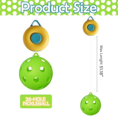 Pickleball Rebound Trainer – Continuous Bounce for Solo Indoor & Outdoor Practice | Boost Reaction Time & Hand-Eye Coordination | Noise-Free Door Frame Set,Ideal Gift for Beginners to Pros