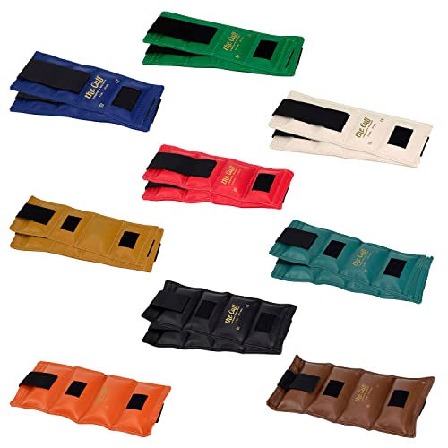 Original Adjustable Ankle and Wrist Weight for Training, Dance, Running, Toning, and Physical Therapy for Men and Women, 16 Piece Set (2 each: 1,1.5,2,2.5,3,4,5; 1 each: 7.5,10)