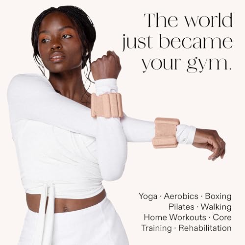 Bala Bangles Wrist & Ankle Weights for Women & Men, Home Gym Equipment - color: Sand, size: 1 LB
