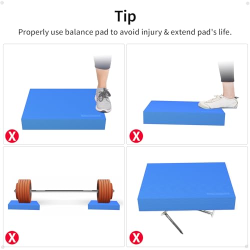 Balance Pad 19.8 * 15.7 * 2.4",XL Balance Pad for Physical Therapy,Extra Large Foam Balance Board Stability Pad for Rehabilitation Core Training Stretching Mobility