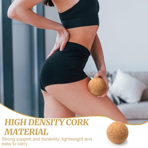Seenelling 7 Pcs Cork All in One Yoga Essentials Kit Large Cork Yoga Mat and Blocks Set with Carry Strap and Alignment Lines 2 Pcs Massage Balls 10ft Stretch Strap for All Levels