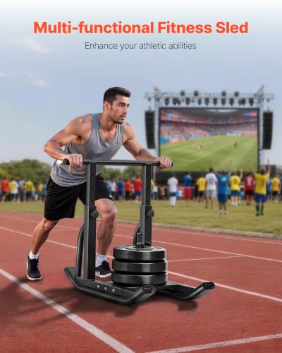 VEVOR Weight Sled,Workout Sled for Push-Pull Running & Strength Training - color: Black